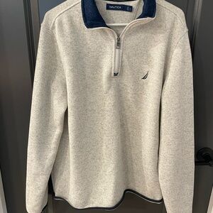 Nautica Men's Gray Half-Zip Sweater